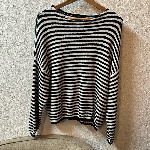 Sundays || cotton wool blend classic striped sweater - Picture 2 of 6